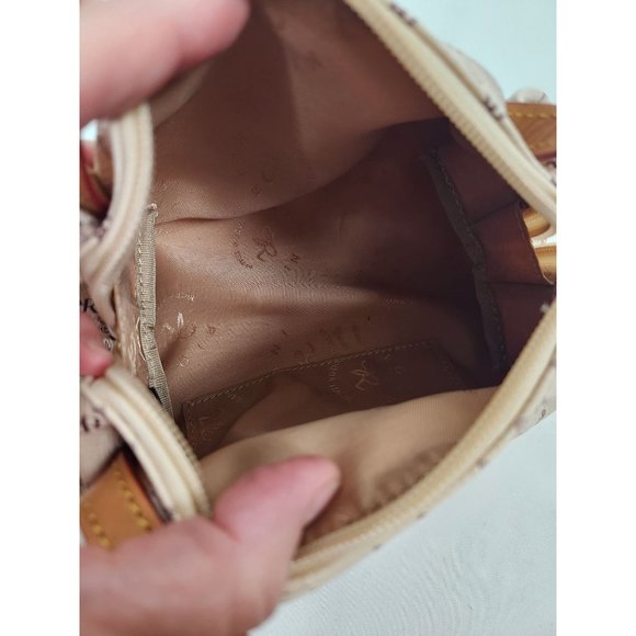 Rioni Small Leather Cream & Brown Signature 'The Baby Evening Bag' NWOT - Picture 7 of 7